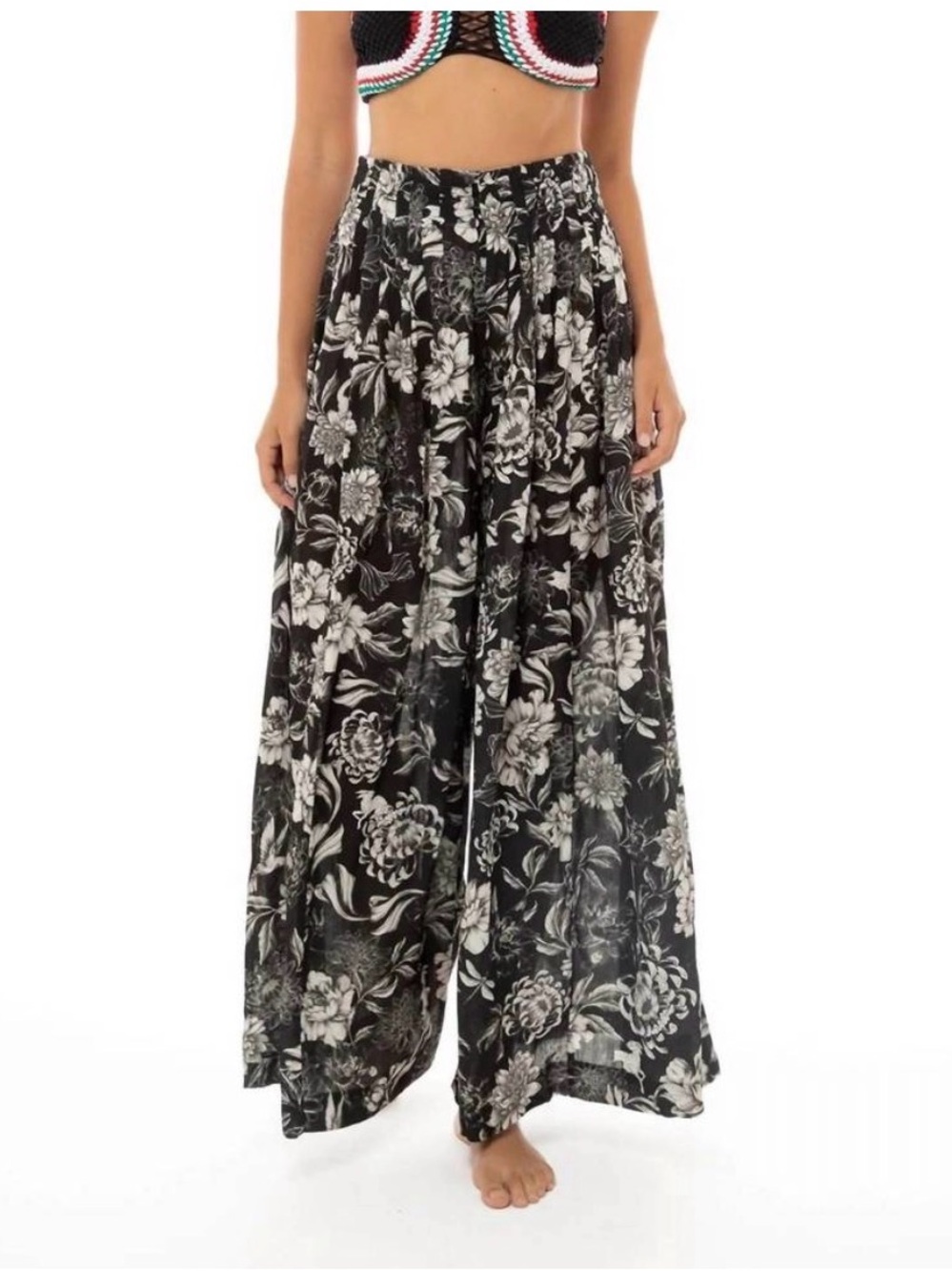 Revolve Agua Bendita Wide-Leg Pants - NWT M - Picture 3 of 4
